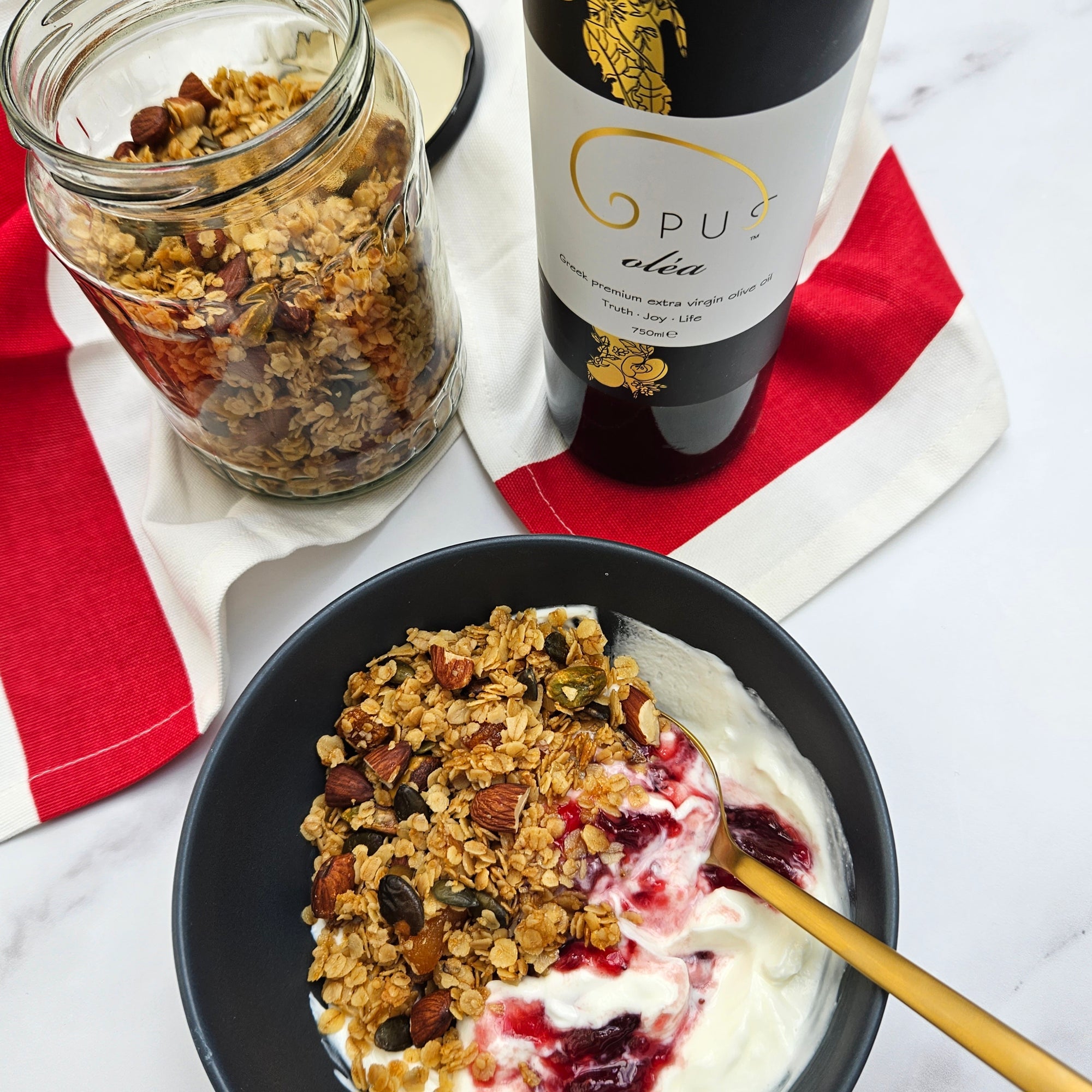 Homemade Granola with Opus Olea