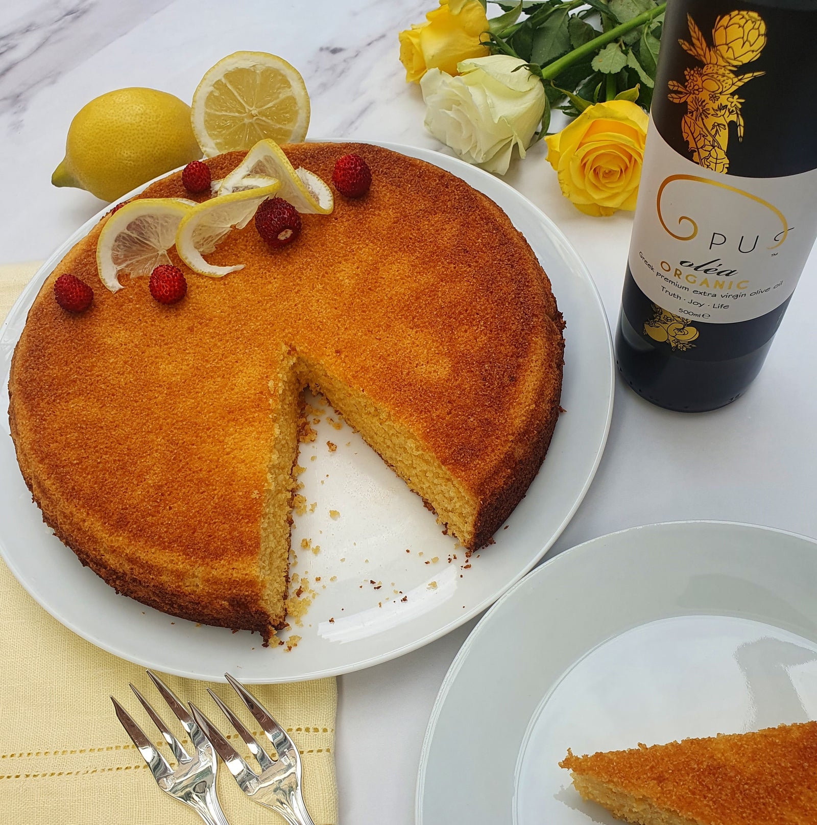 * Lemon cake * Gluten free * made with EVOO *