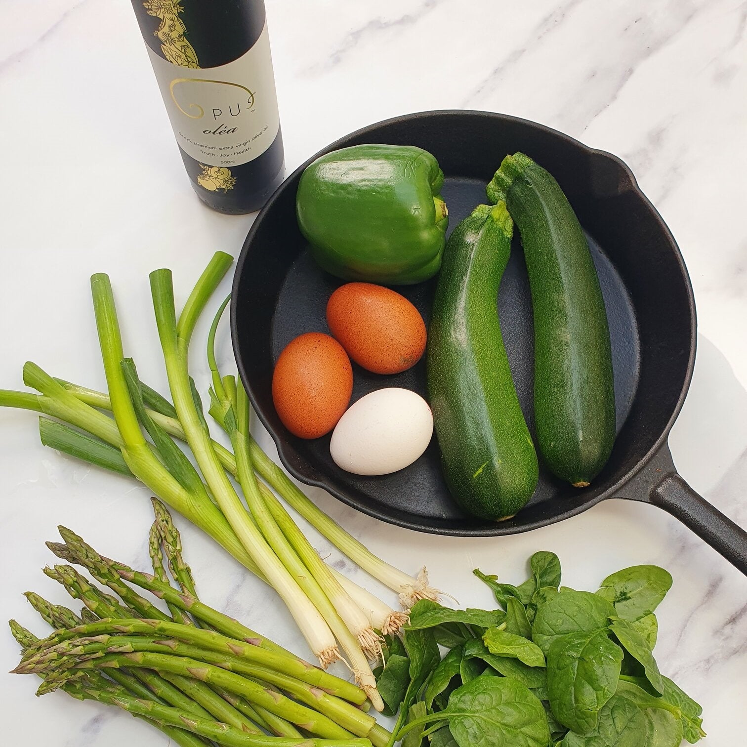 Shakshuka in a green version 